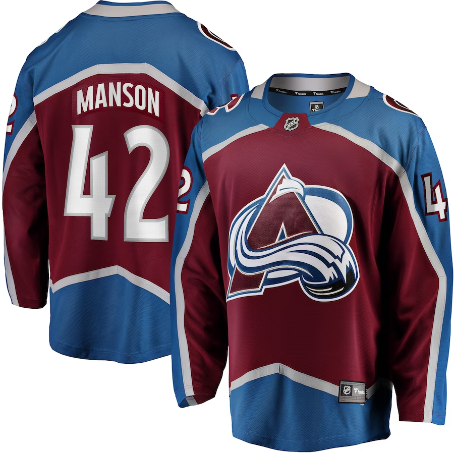 Men's Colorado Avalanche Josh Manson #42 Burgundy Home Breakaway Jersey